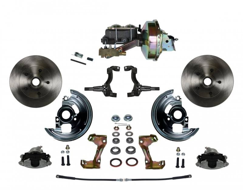 GM AFX Power Front Disc Brake Conversion Kit with 9" Zinc Booster Cast Iron M/C Disc/Disc Side Mount