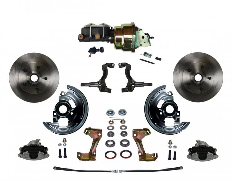 GM AFX Power Front Disc Brake Conversion Kit with 7" Dual Zinc Booster Cast Iron M/C Adjustable Proportioning Valve