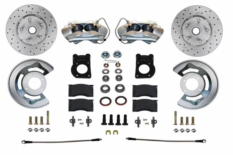1964-1969 Mustang Front Disc Brake Conversion Kit 4-Piston with MaxGrip XDS Rotors
