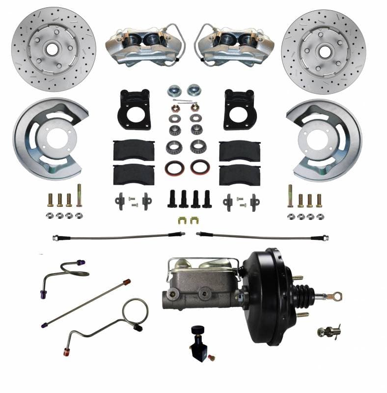 1971-1973 Mustang Power Front Disc Brake Conversion Kit 4-Piston with MaxGrip XDS Rotors