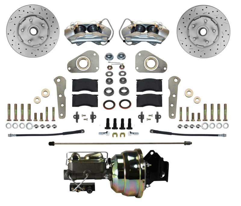 1957-1968 Ford Power Front Disc Brake Conversion Ford Full Size 4 Piston | MaxGrip XDS
