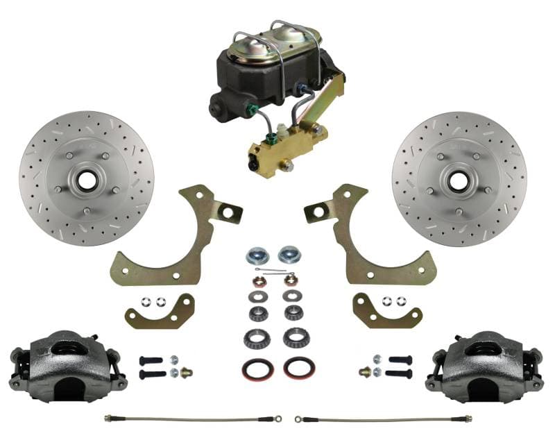 Manual Front Disc Brake Conversion Kit with Disc Drum Valve and MaxGrip XDS Rotors for 1959-64 Full-Size Chevrolet