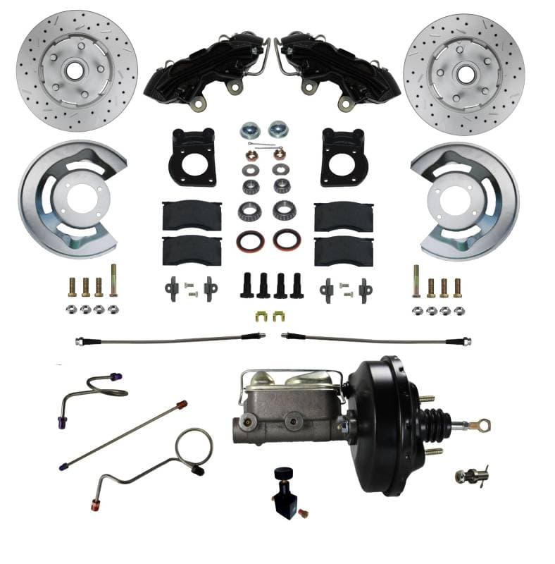 Power Front Kit with Drilled Rotors and Black Powder Coated Calipers
