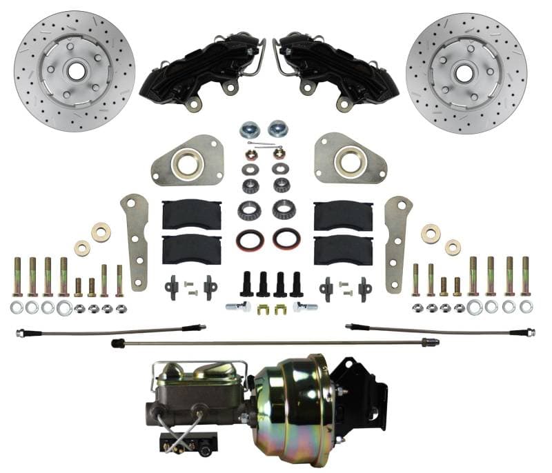 Power Front Kit with Drilled Rotors and Black Powder Coated Calipers