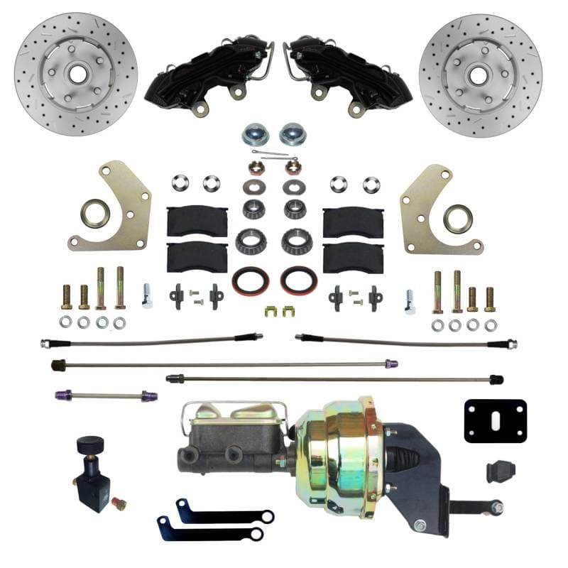 Power Front Kit with Drilled Rotors and Black Powder Coated Calipers
