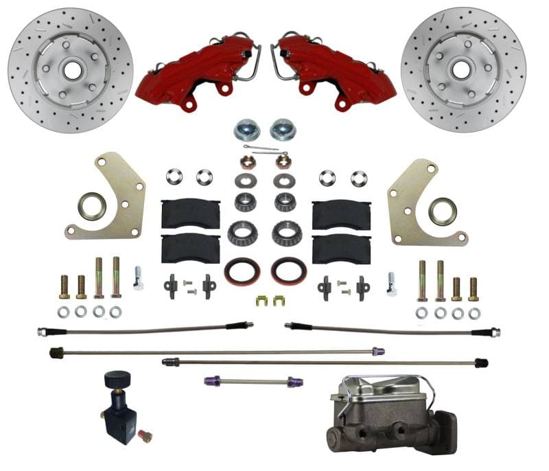 Mopar A Body Manual Front Kit with MaxGrip XDS Rotors and Red Calipers