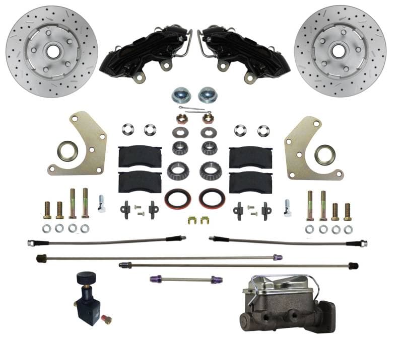 Mopar A Body Manual Front Kit with MaxGrip XDS Rotors and Black Calipers
