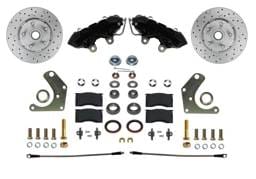 Spindle Kit with Drilled Rotors and Black Powder Coated Calipers for Mopar C-Body