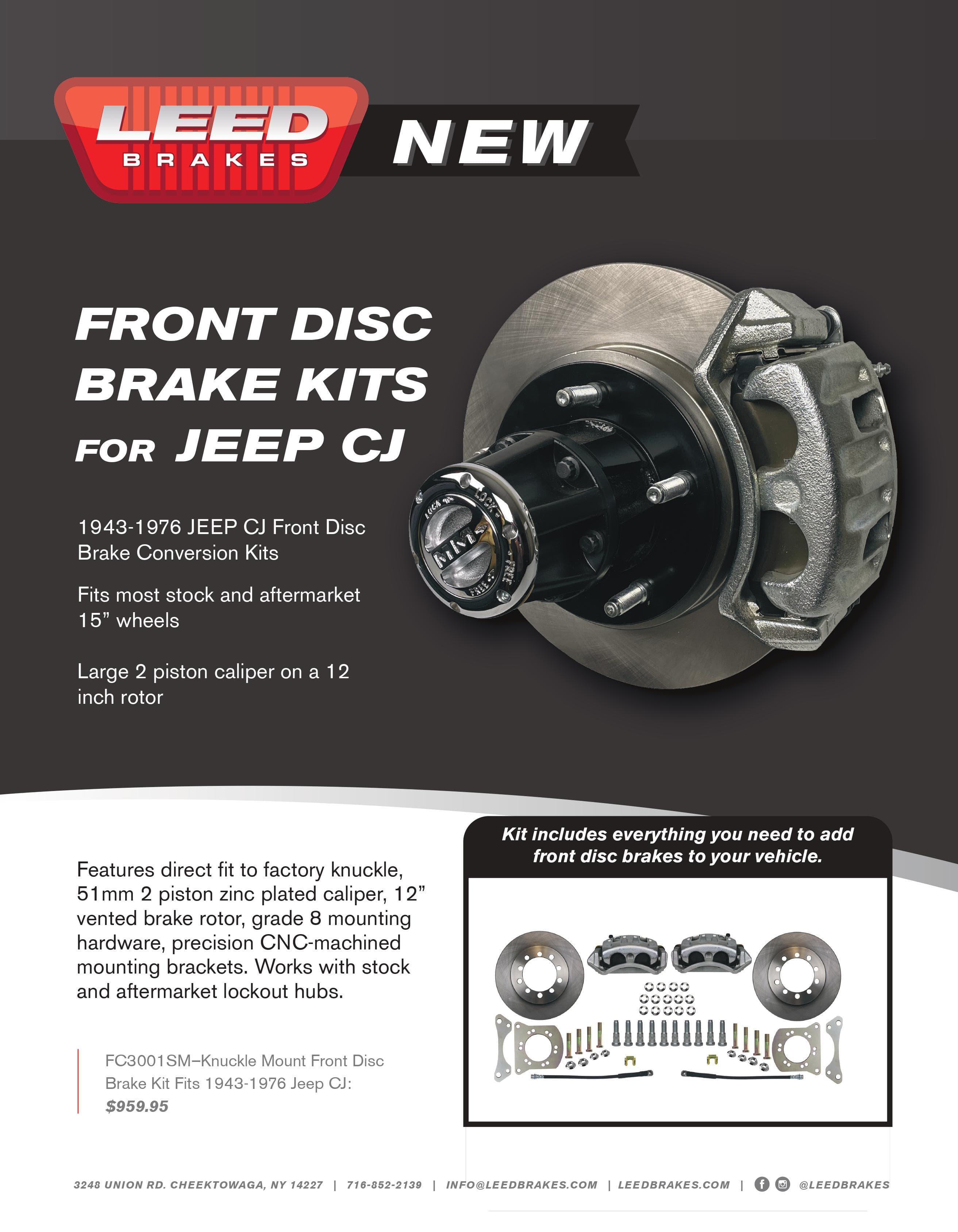 Front Disc Brake Kits for Jeep CJ